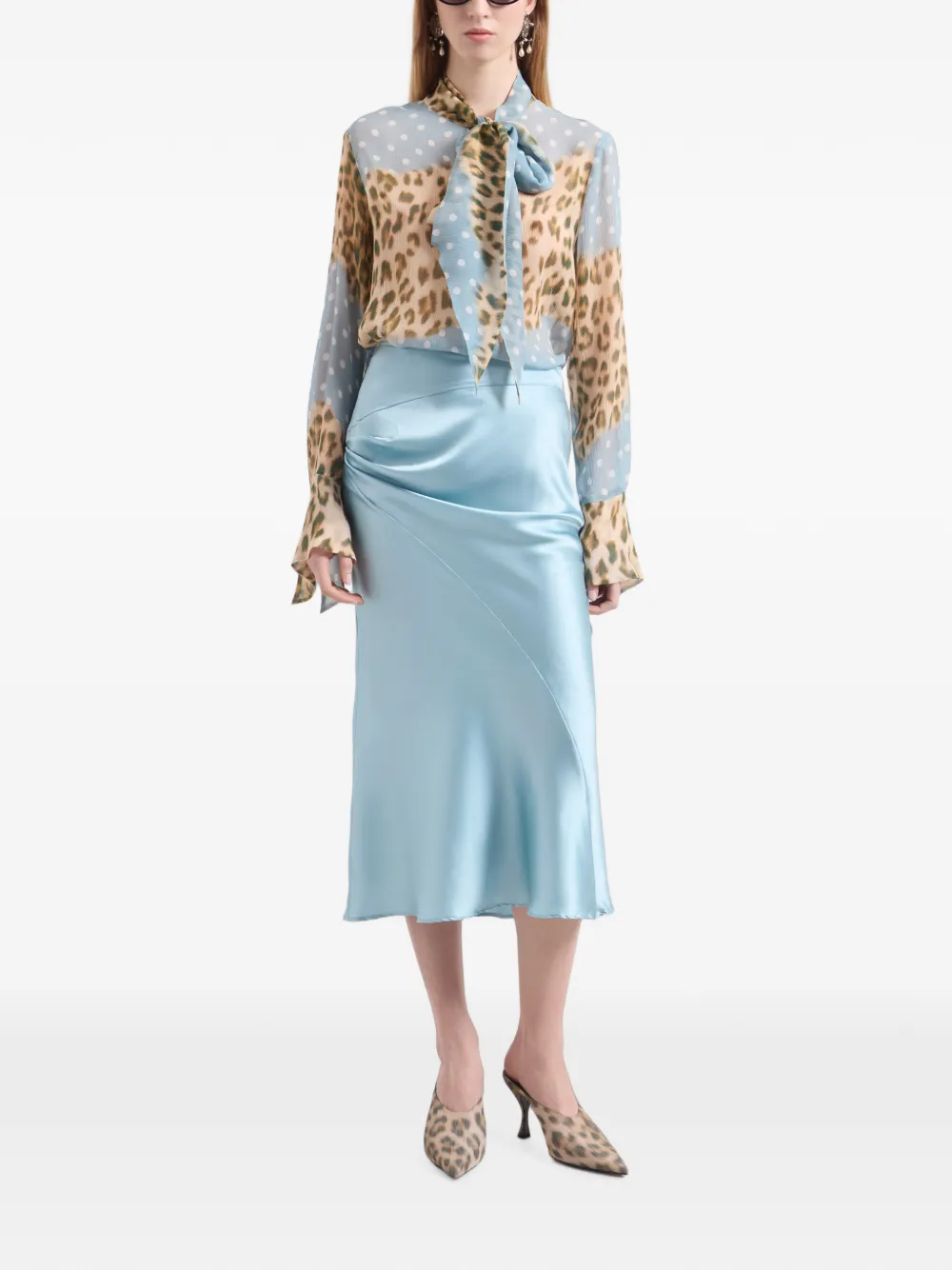 Nina Ricci Blouse met stippen Blauw