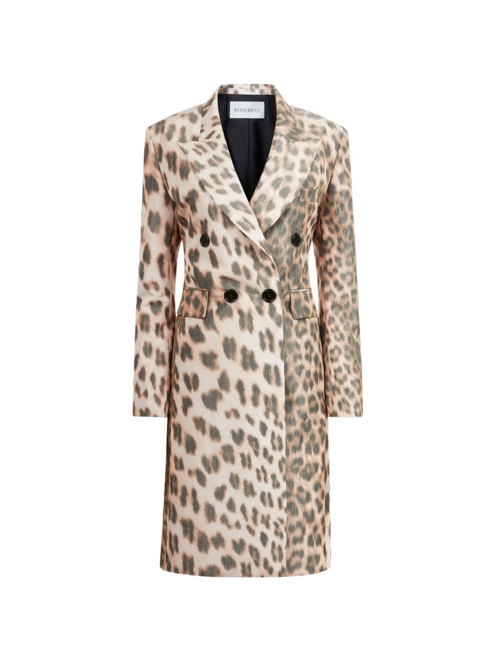 Nina Ricci Cabanjacke mit Leopardenprint - Nude