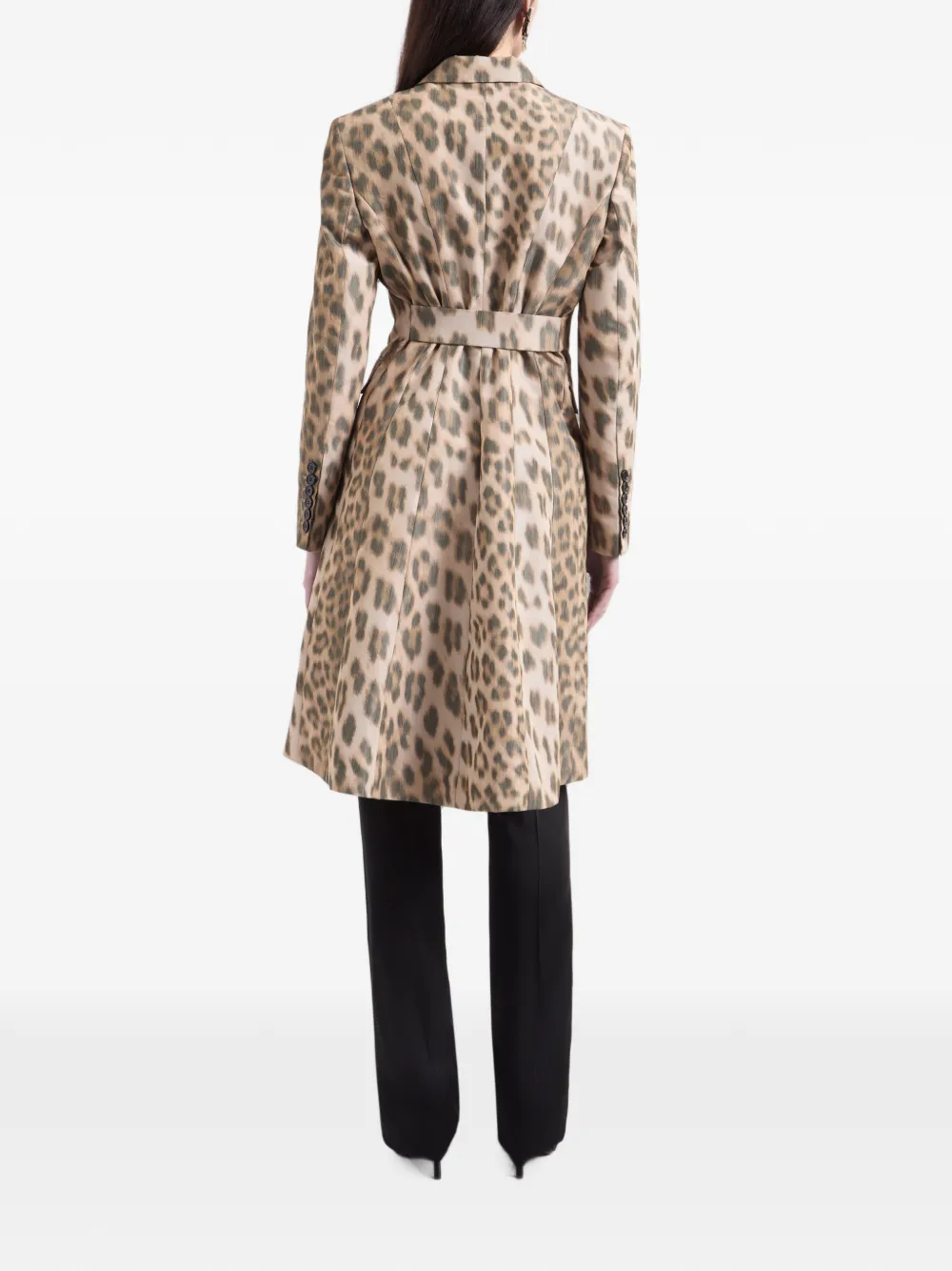 Nina Ricci Leopard-print Double-breasted Coat in Neutrals, view 4