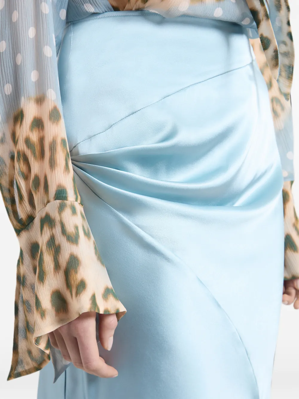 Nina Ricci Gedrapeerde midi-rok Blauw