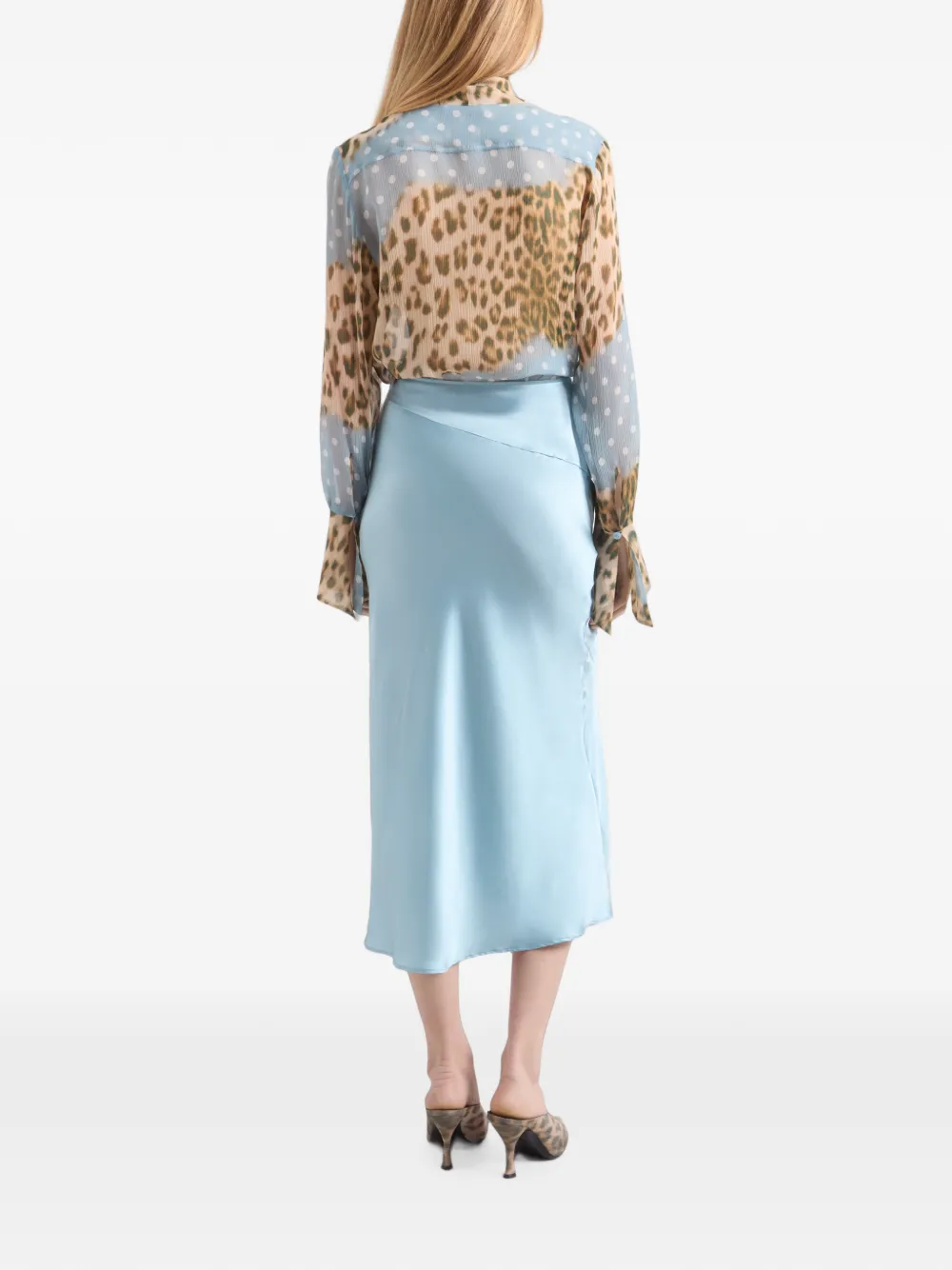 Nina Ricci Gedrapeerde midi-rok Blauw
