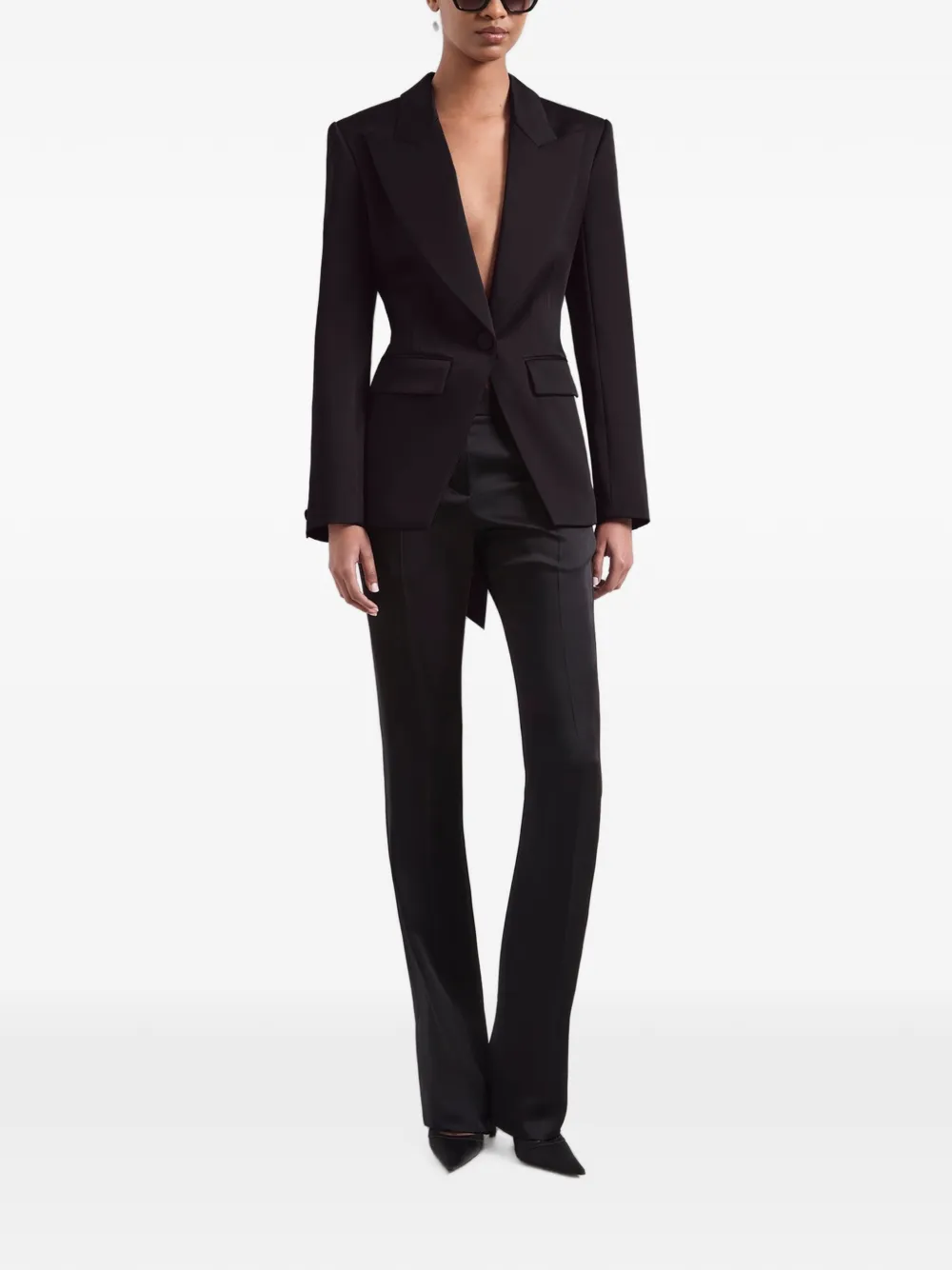 Nina Ricci Bow-detail Cady Blazer in Black, view 2