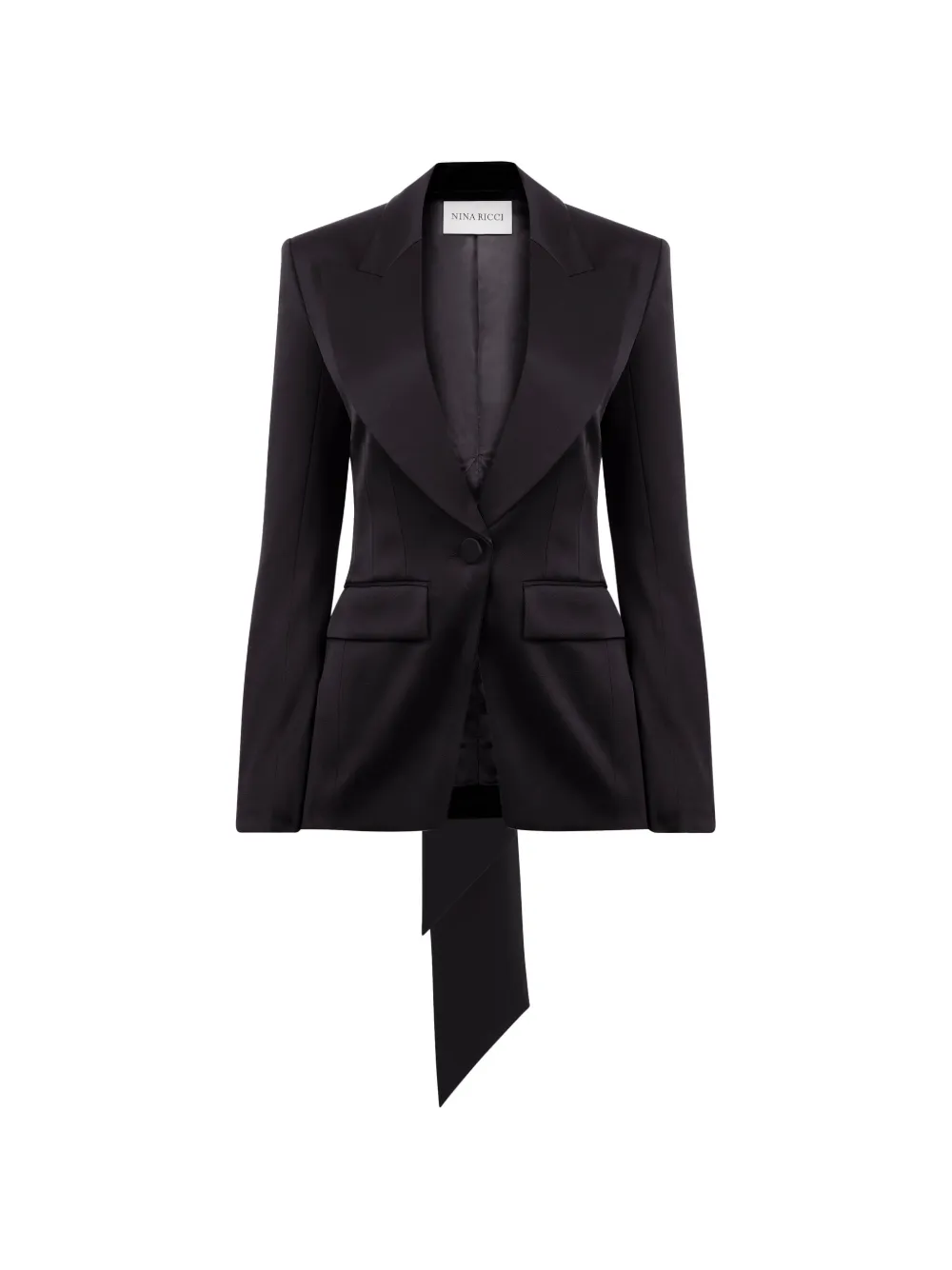Nina Ricci bow-detail cady blazer - Schwarz