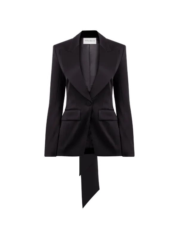Nina Ricci Bow-detail Cady Blazer in Black
