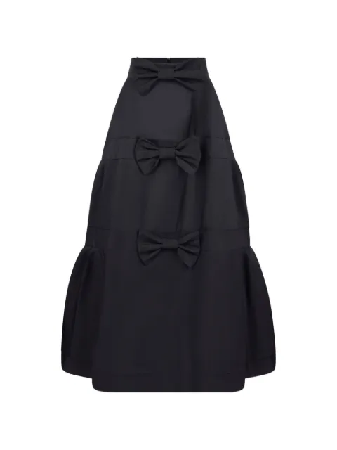 Nina Ricci 보우 장식 티어드 맥시 스커트