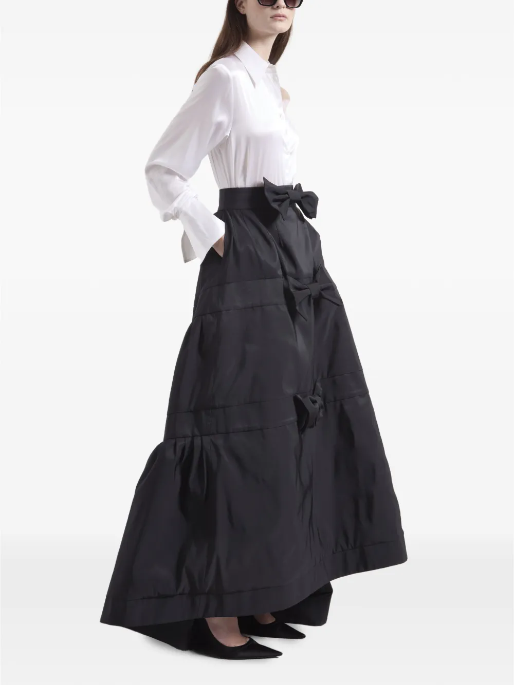Nina Ricci Maxi-rok verfraaid met strik Zwart