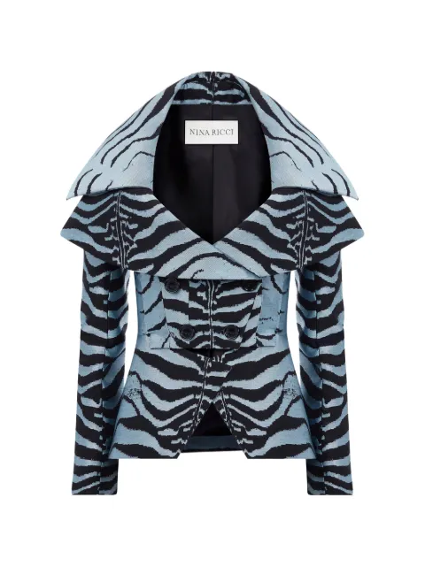 Nina Ricci chaqueta con doble botonadura y motivo de tigre en relieve