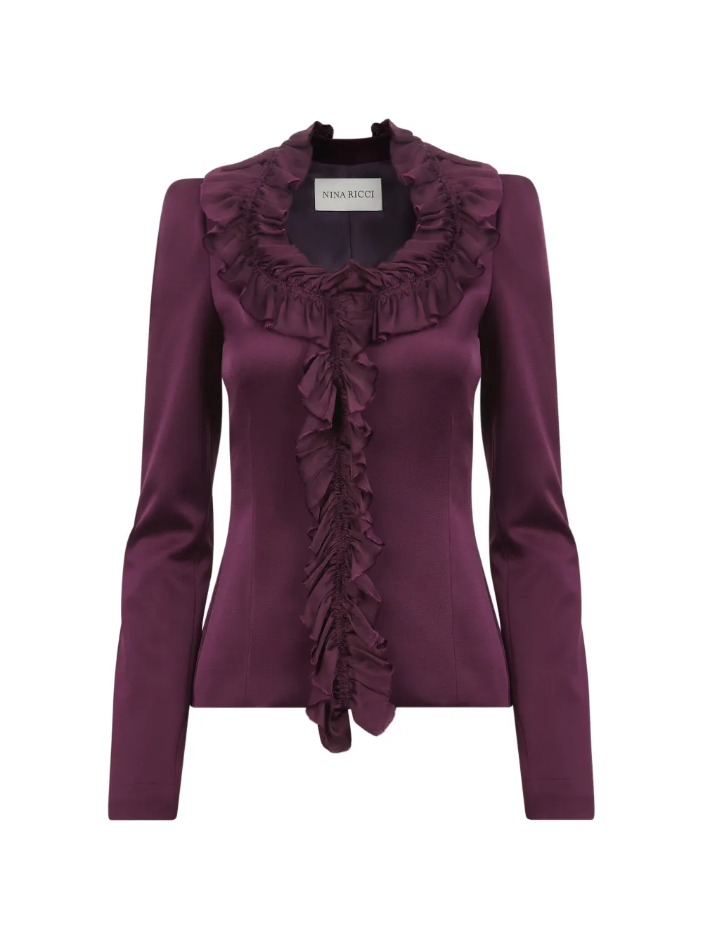 Nina Ricci Cady jack met ruches afwerking Paars