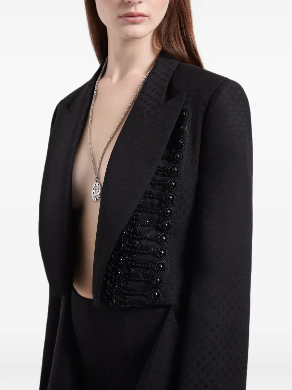 Nina Ricci Jas met jacquard Zwart