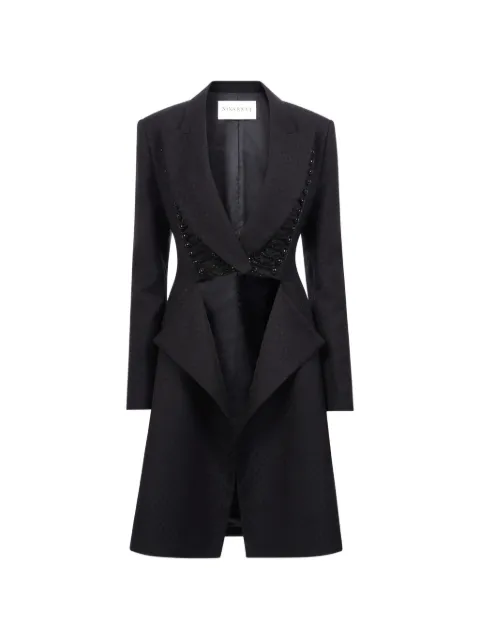 Nina Ricci jacquard frogging-detail coat