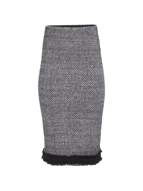 Nina Ricci Tweed-Minirock mit ausgefransten Kanten