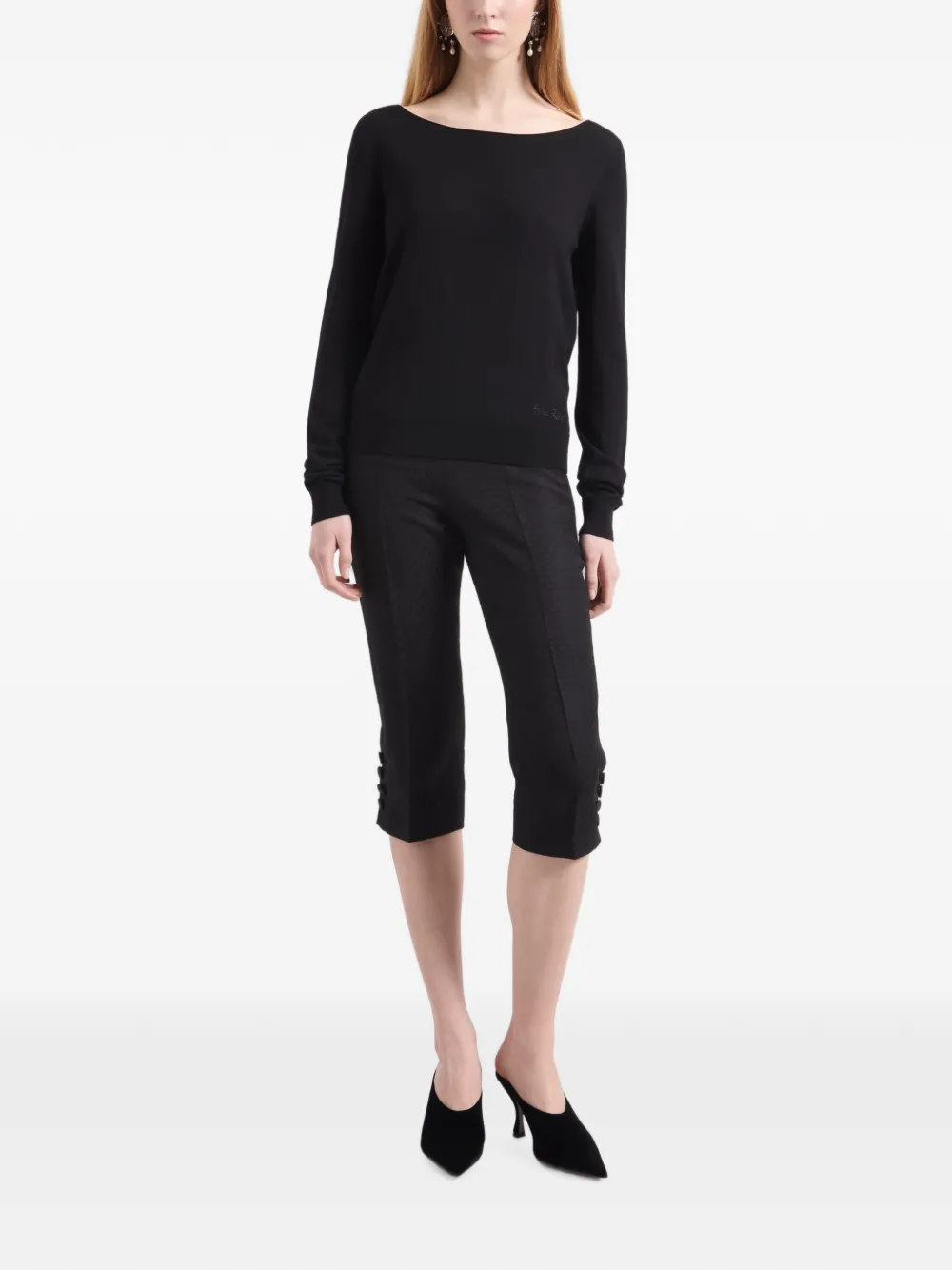 Nina Ricci Trui met strikdetail en open achterkant Zwart