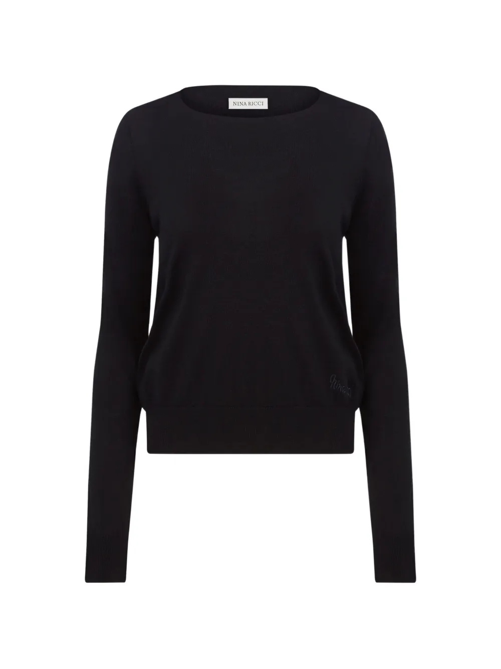 Nina Ricci open-back bow-detail sweater - Schwarz