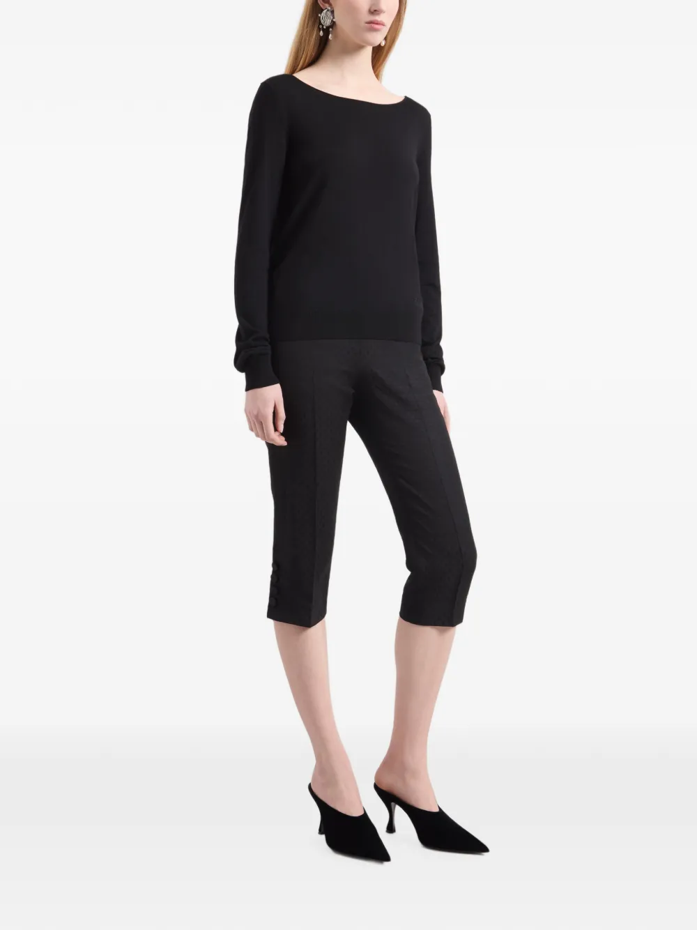 Nina Ricci Trui met strikdetail en open achterkant Zwart