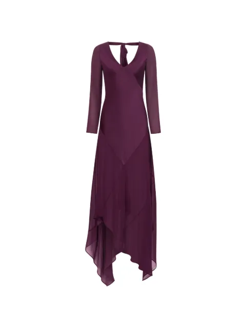 Nina Ricci bow-detail long-sleeved asymmetric dress