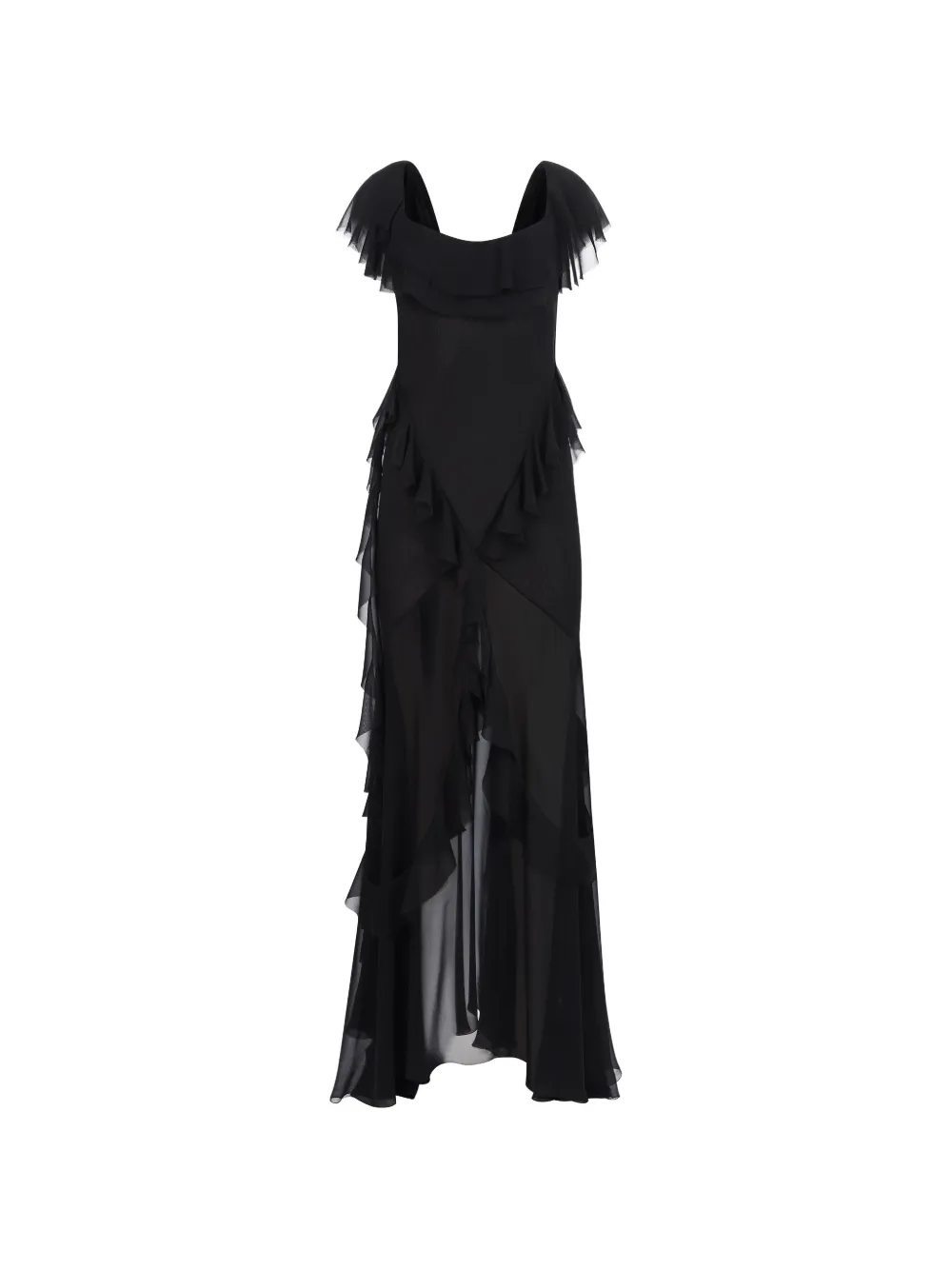 Nina Ricci ruffled silk maxi dress