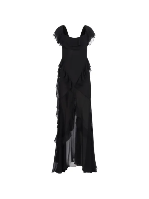 Nina Ricci ruffled silk maxi dress