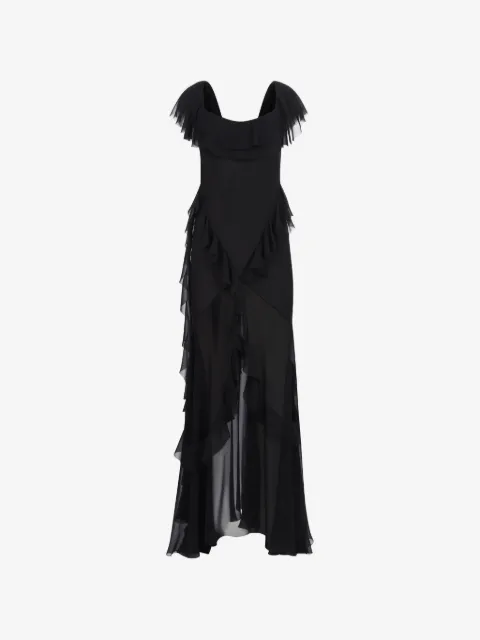 Nina Ricci ruffled silk maxi dress