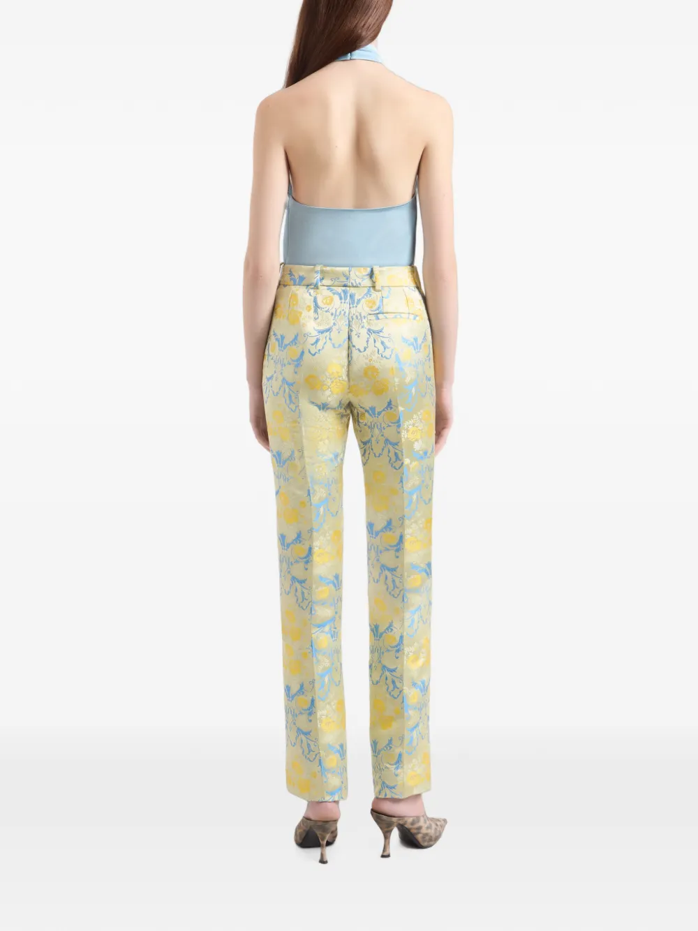 Nina Ricci Satijnen haltertop Blauw