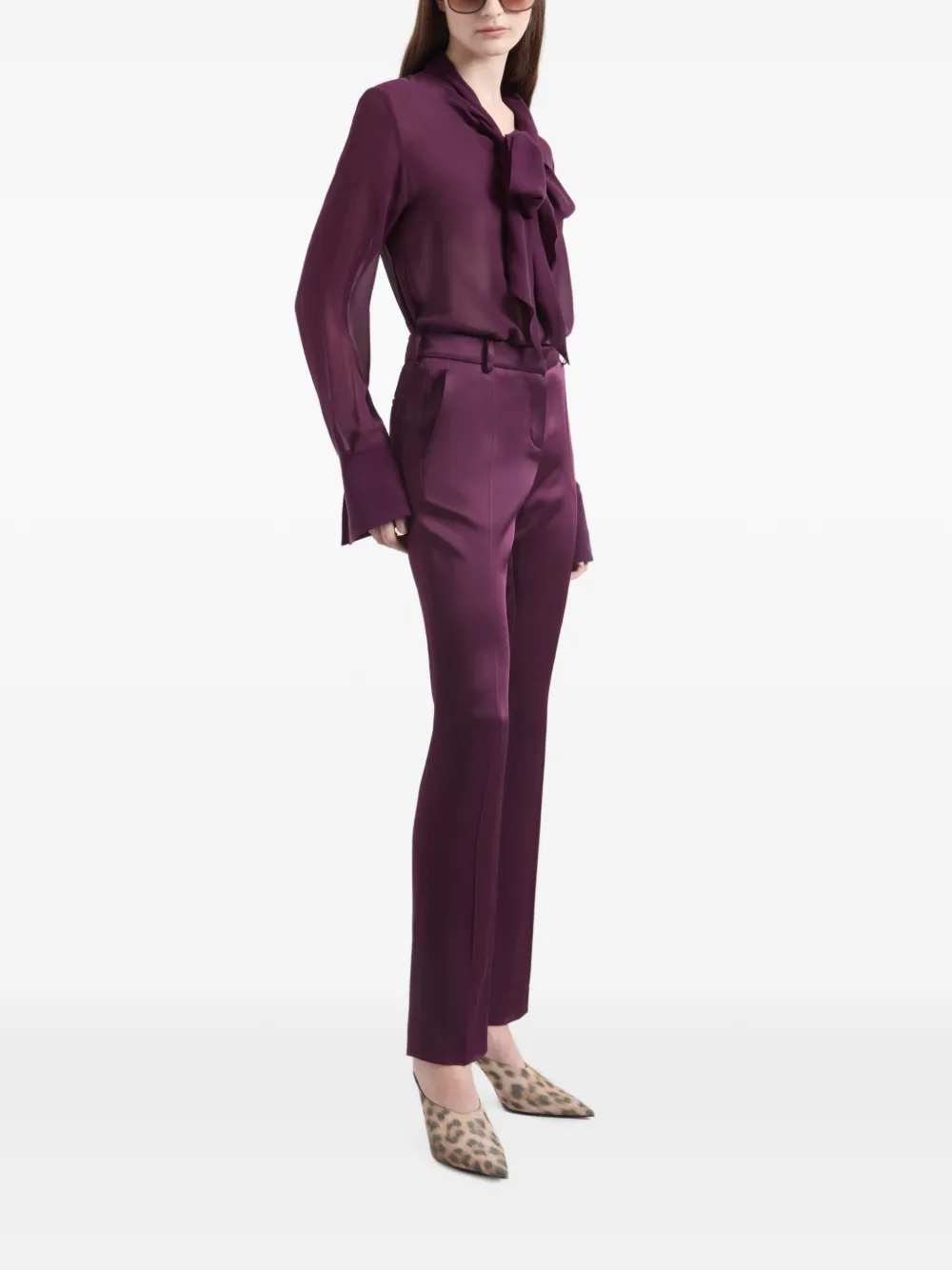 Nina Ricci Cady Tailoring Trousers in Purple, view 3