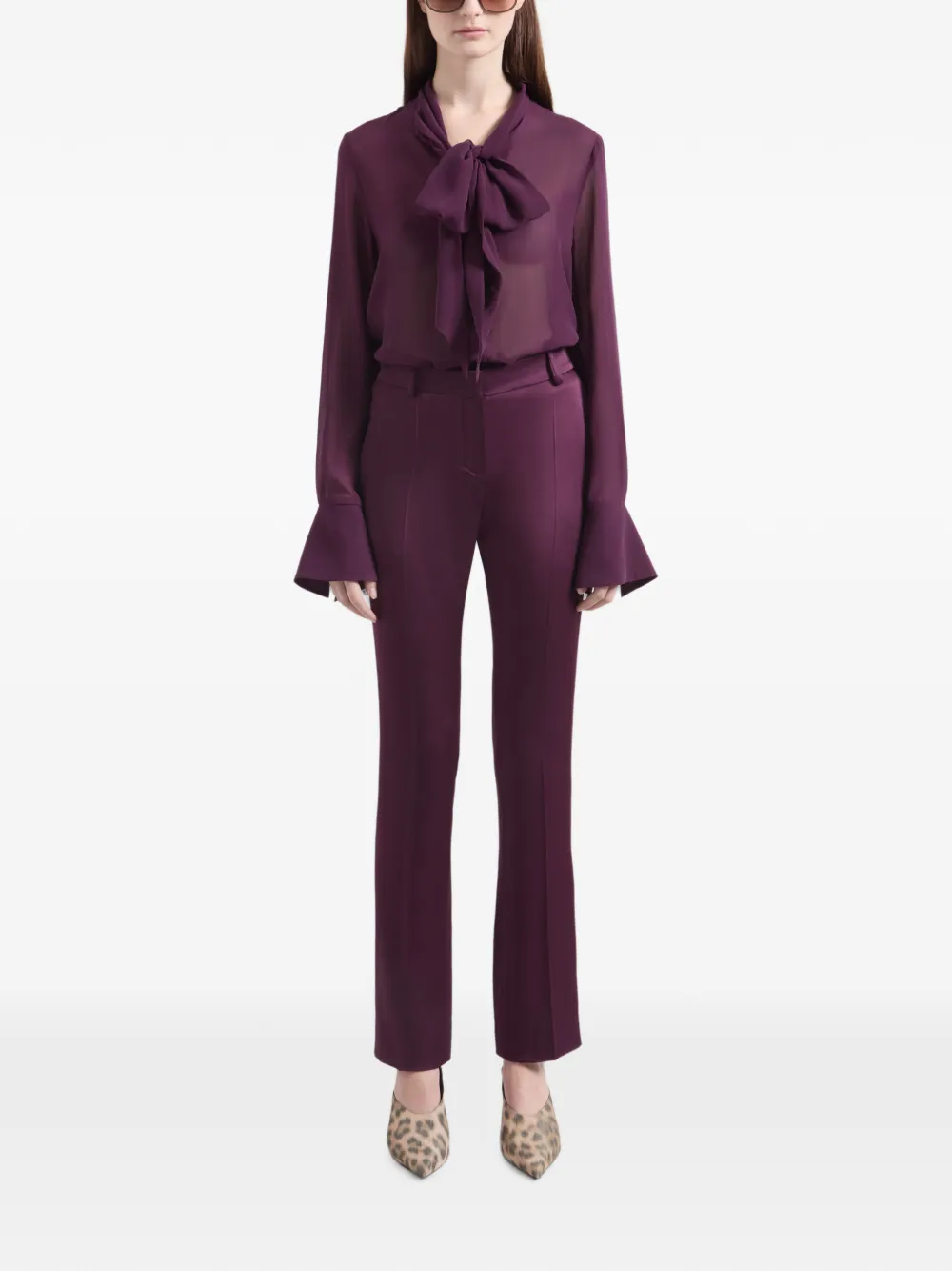 Nina Ricci Cady Tailoring Trousers in Purple, view 2