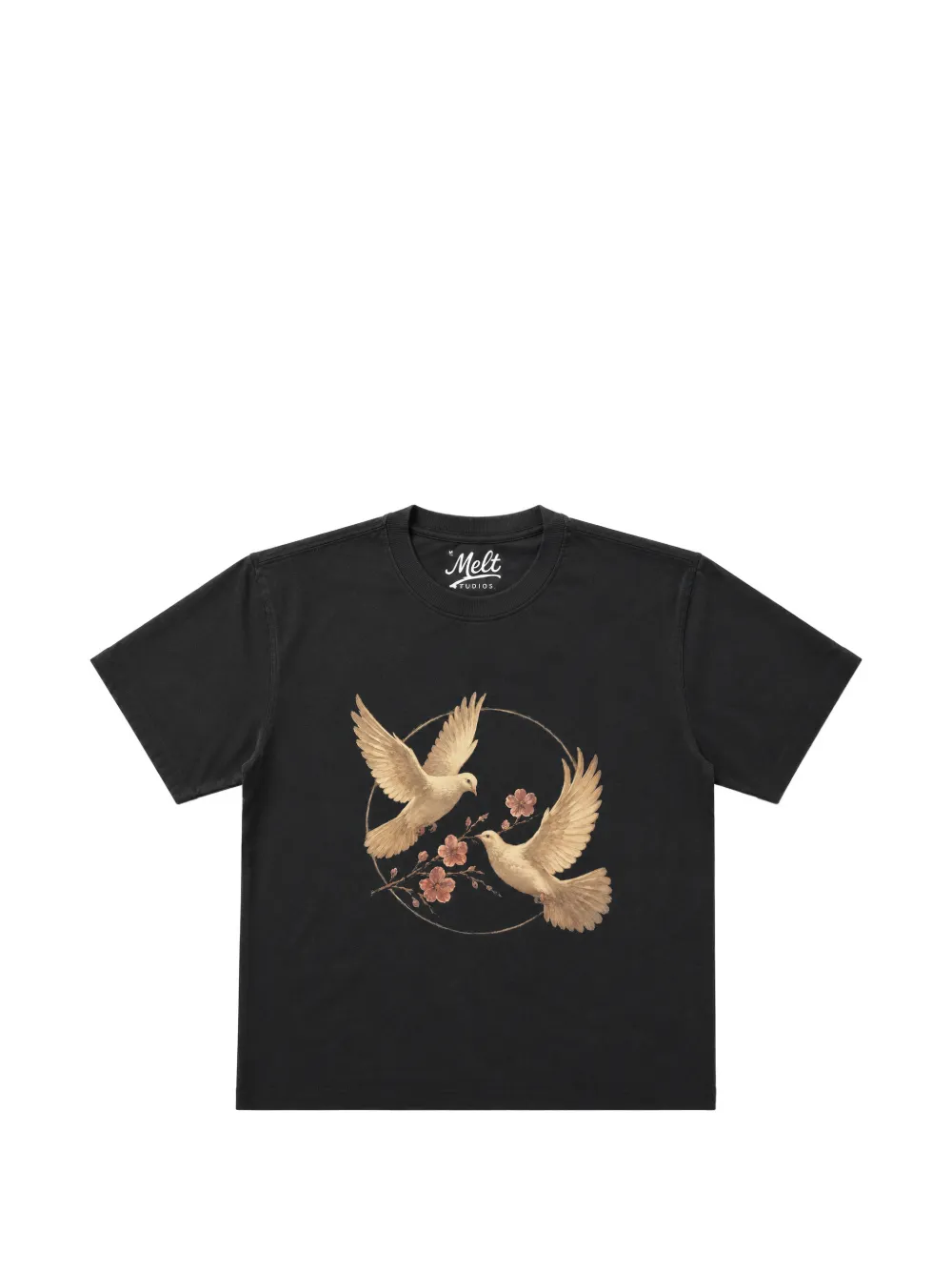 Melt dove-print T-shirt | Black | Image 1