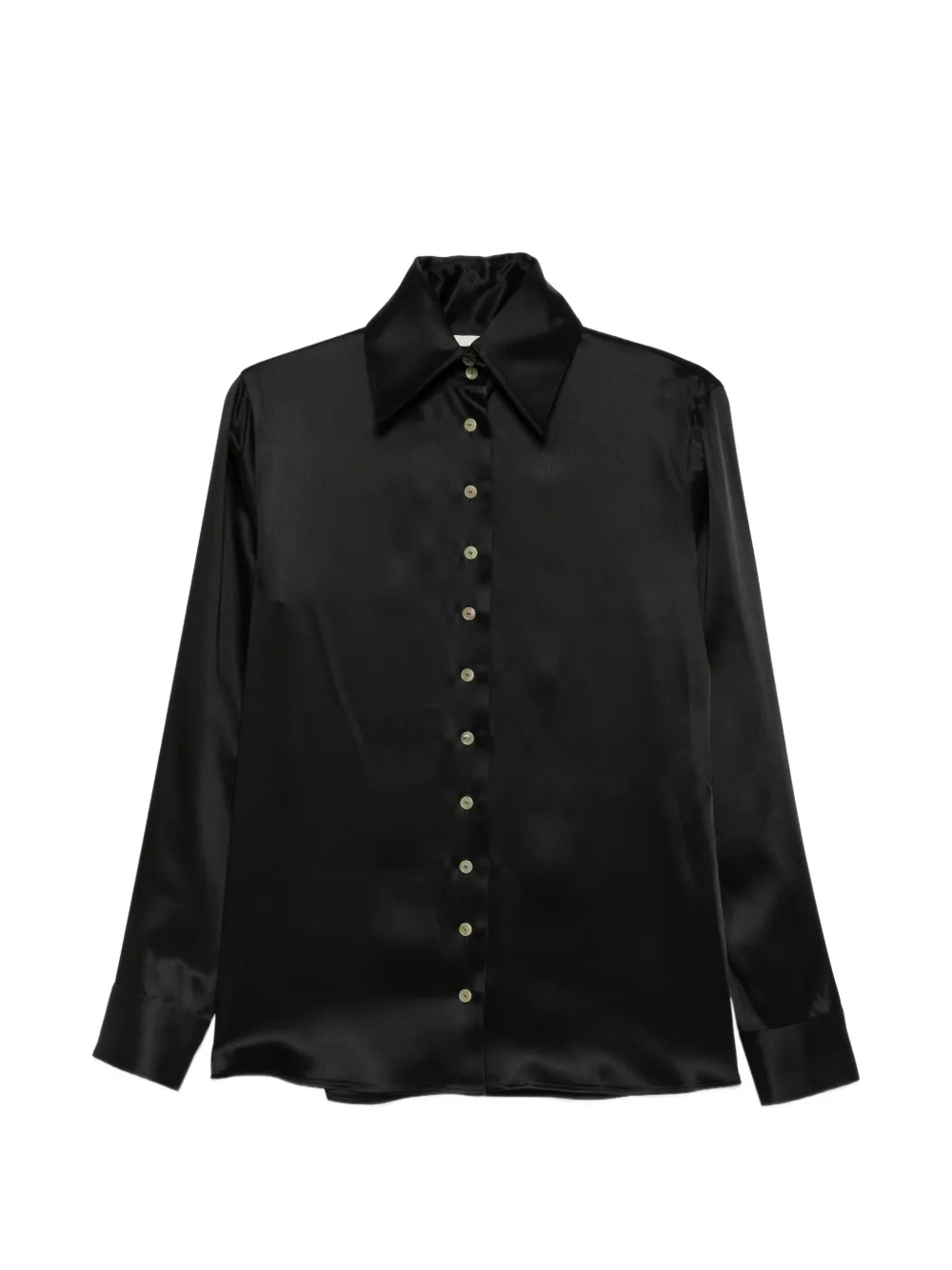 KHAITE Ivy button-fastening long-sleeve shirt - Schwarz
