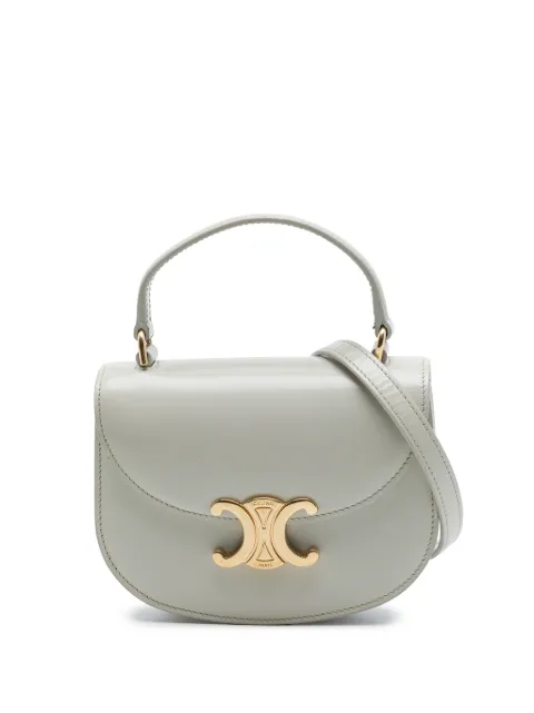 Celine Pre-Owned 2023 Mini Shiny Calfskin Besace Clea satchel