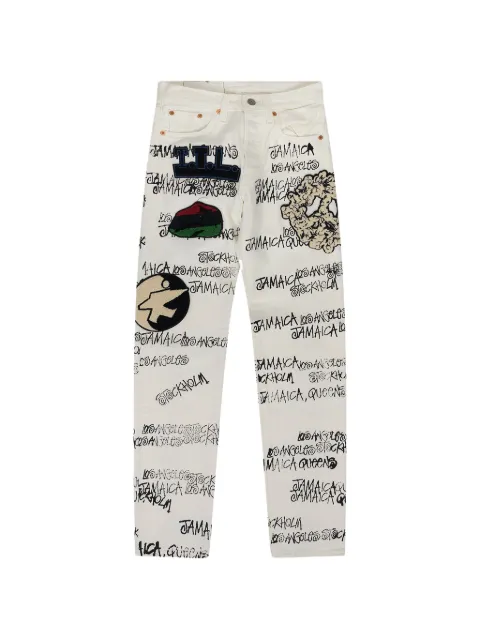Denim Tears 501 graffiti-print jeans