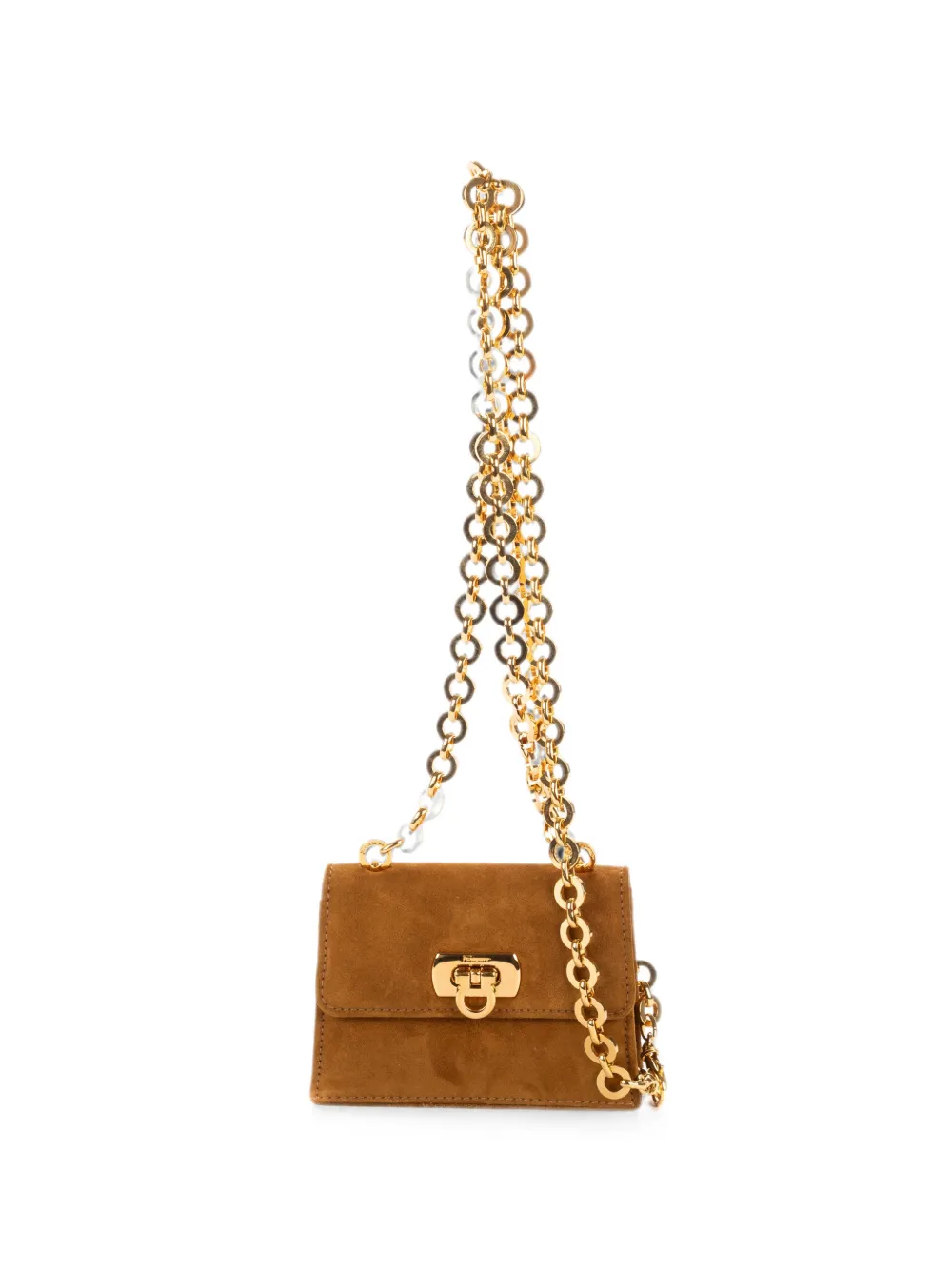 Pre-owned Ferragamo Suede Shoulder Bag In Brown