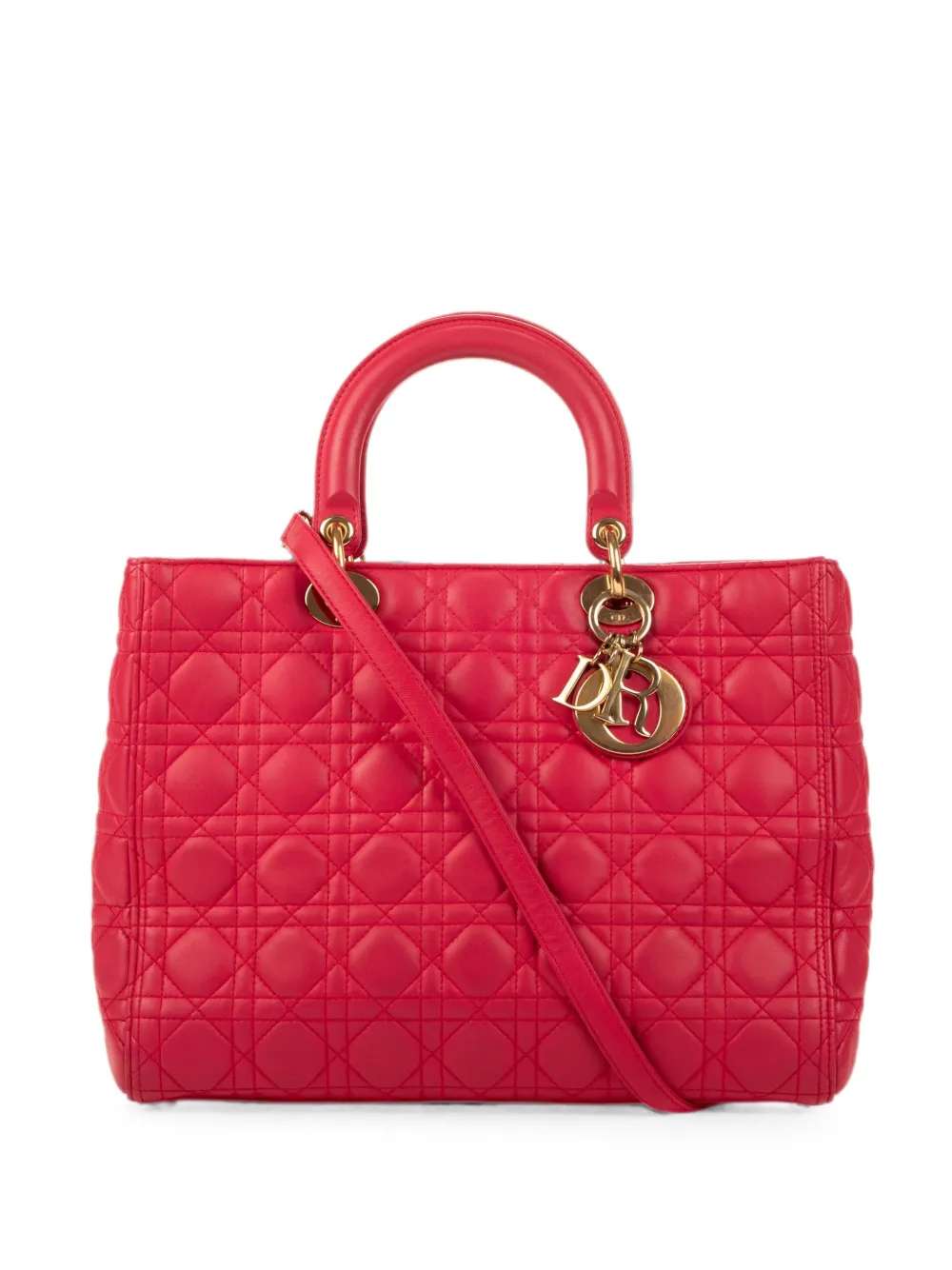 Christian Dior Pre-Owned GM Lady Dior Cannage tote bag - Rosa