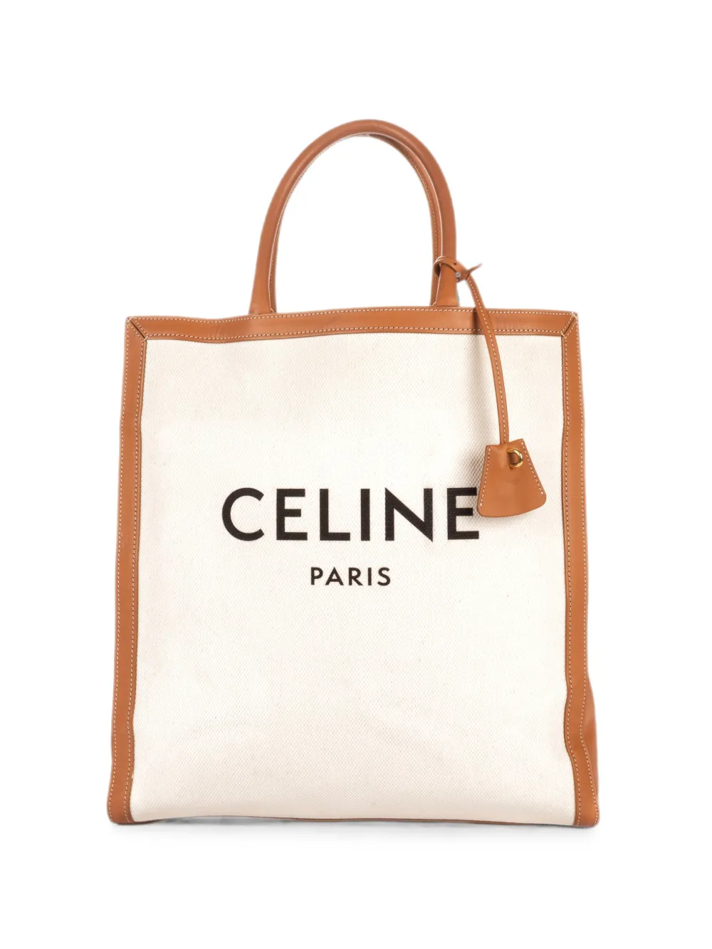 Celine Pre-Owned Tote Bag mit Lederbesatz - Nude
