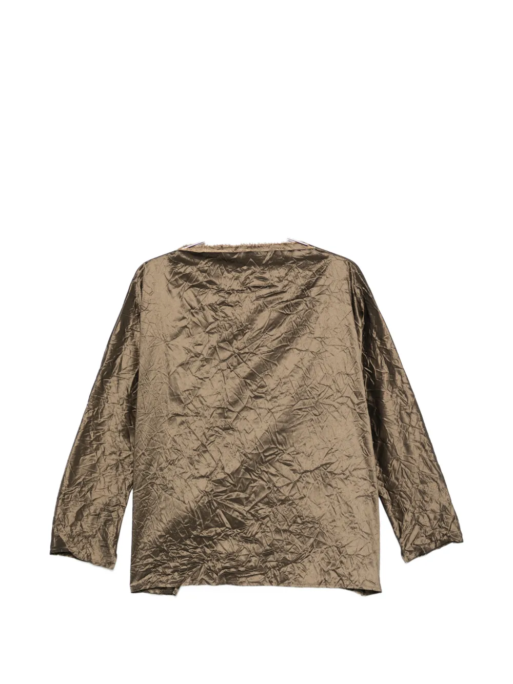 Daniela Gregis crinkled long-sleeve blouse - Brown