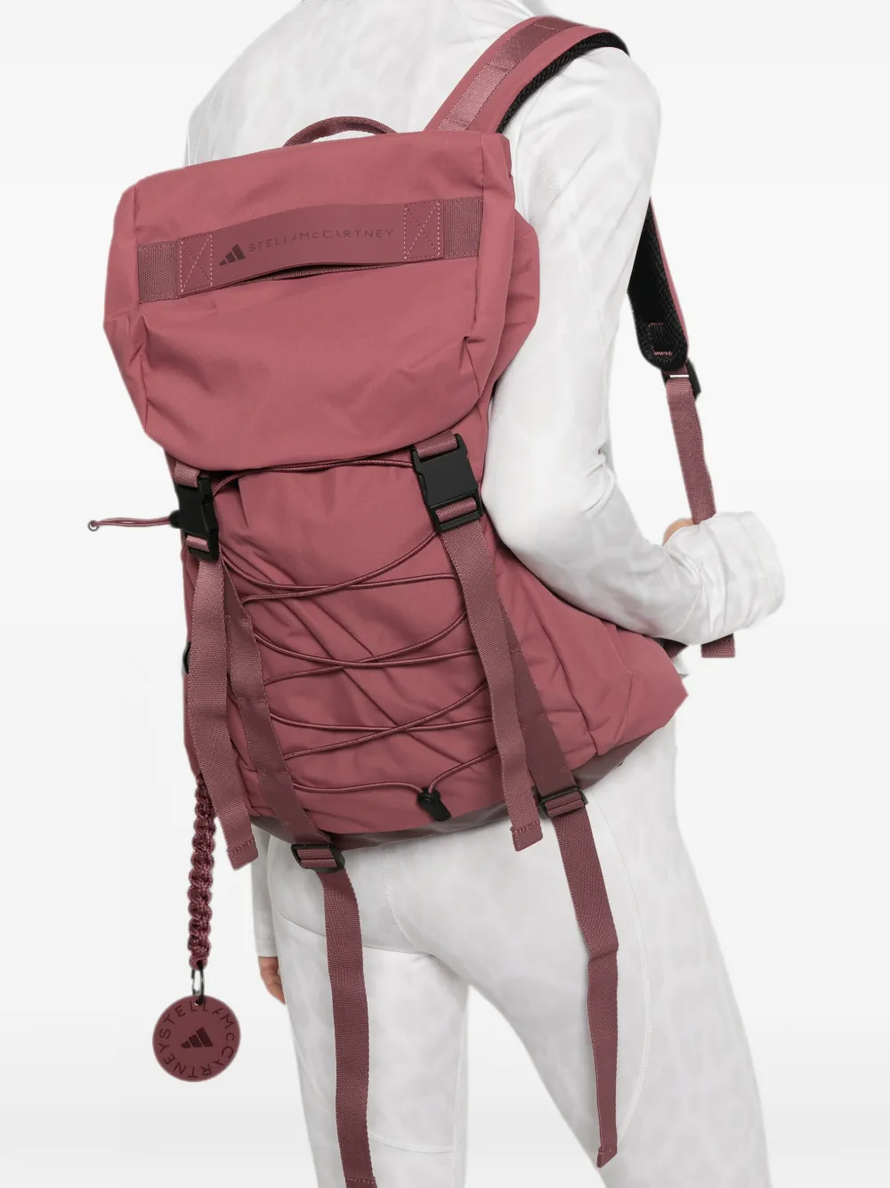 adidas by Stella McCartney x Stella McCartney rugzak met gespsluiting en bungeekoord Rood
