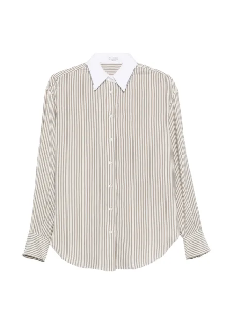 Brunello Cucinelli striped silk shirt