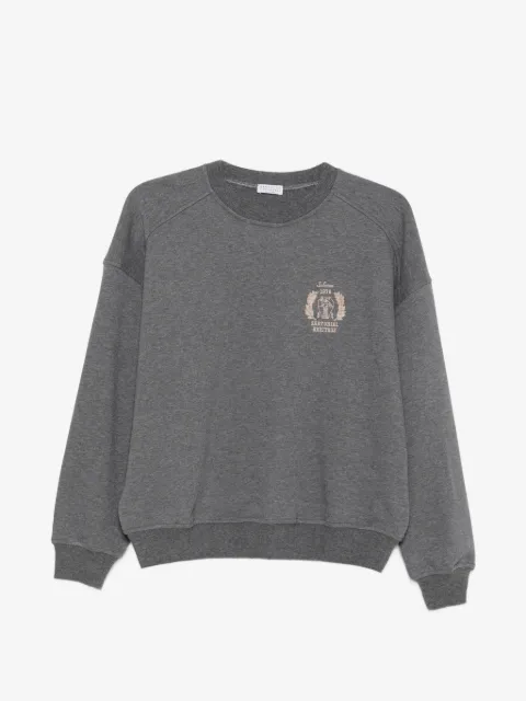 Brunello Cucinelli logo-embroidered raglan-sleeve sweater