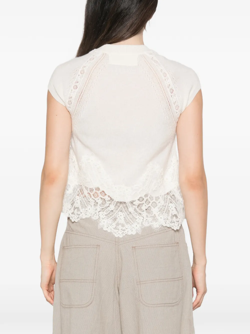 Ermanno Scervino Top met korte mouwen Beige