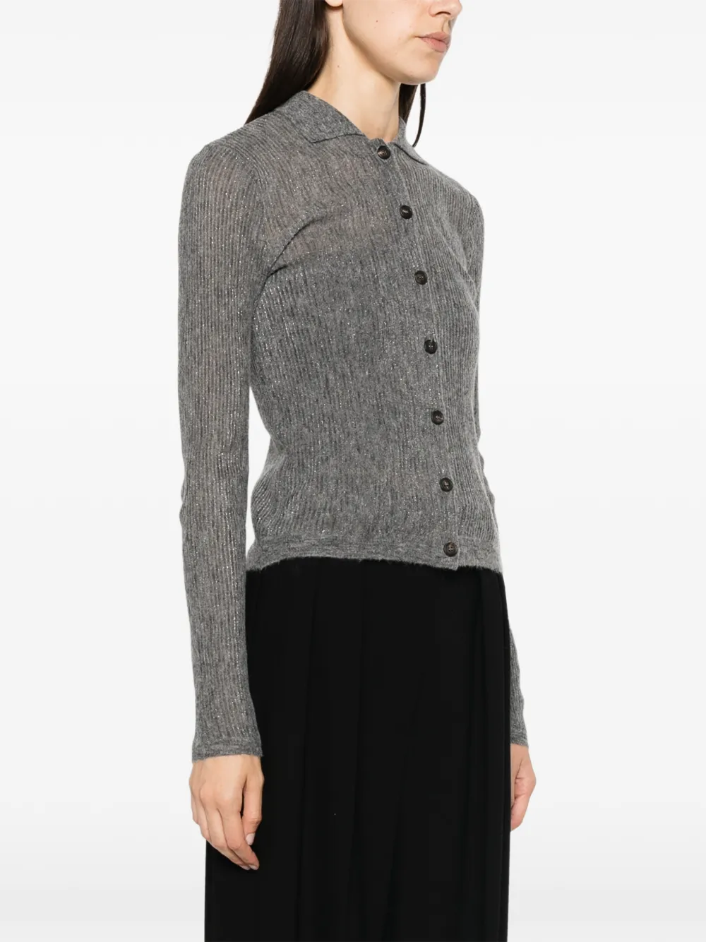 Brunello Cucinelli Ribgebreid vest Grijs