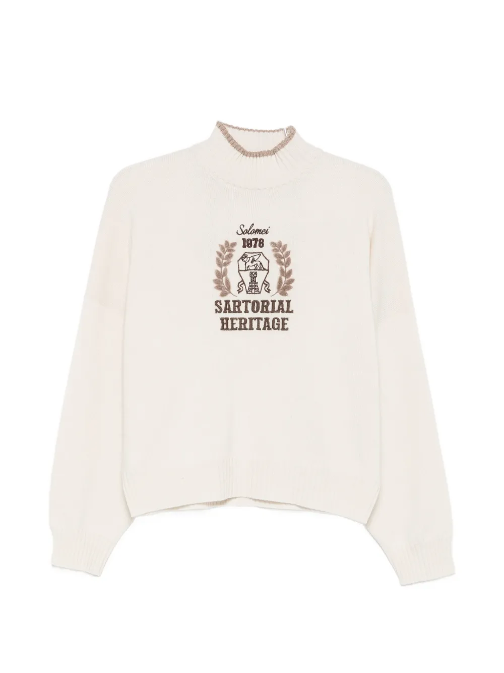 Brunello Cucinelli Sartorial Heritage-embroidered cashmere sweater - Nude