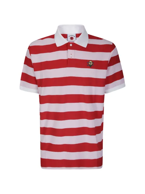 ICECREAM Cones & Bones striped polo shirt