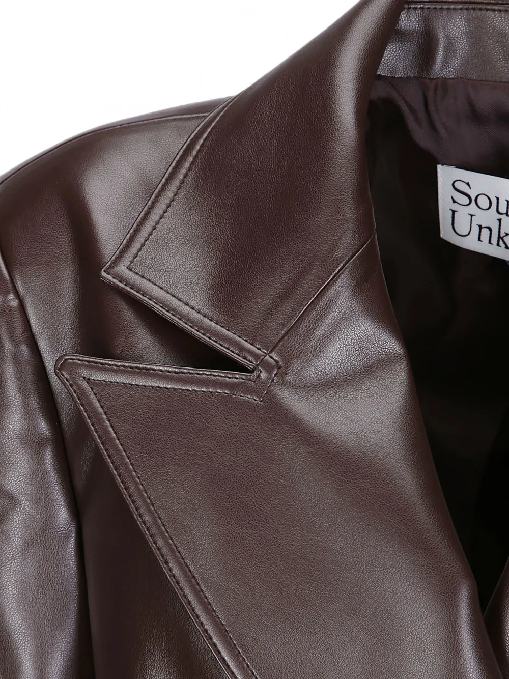 Source Unknown Briella Double-breasted Coat In Brown
