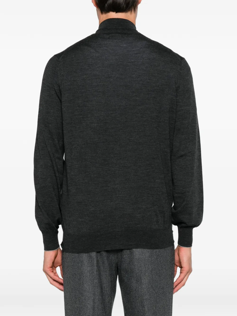 Brunello Cucinelli zip-up high-neck cardigan Grijs