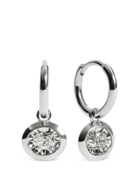 Monica Vinader Ohrringe mit ovalem Diamant