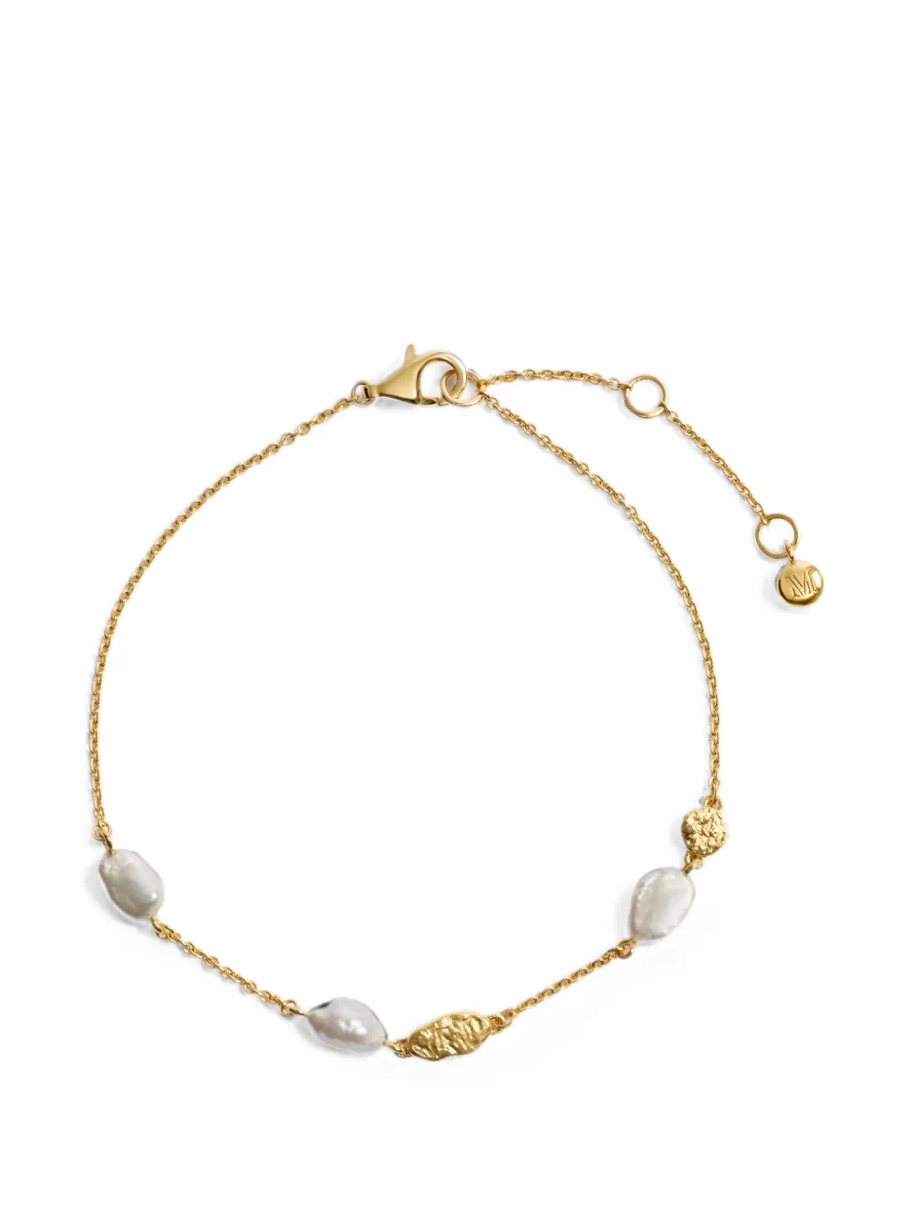 Monica Vinader Capri Armband mit Perlen - Gold