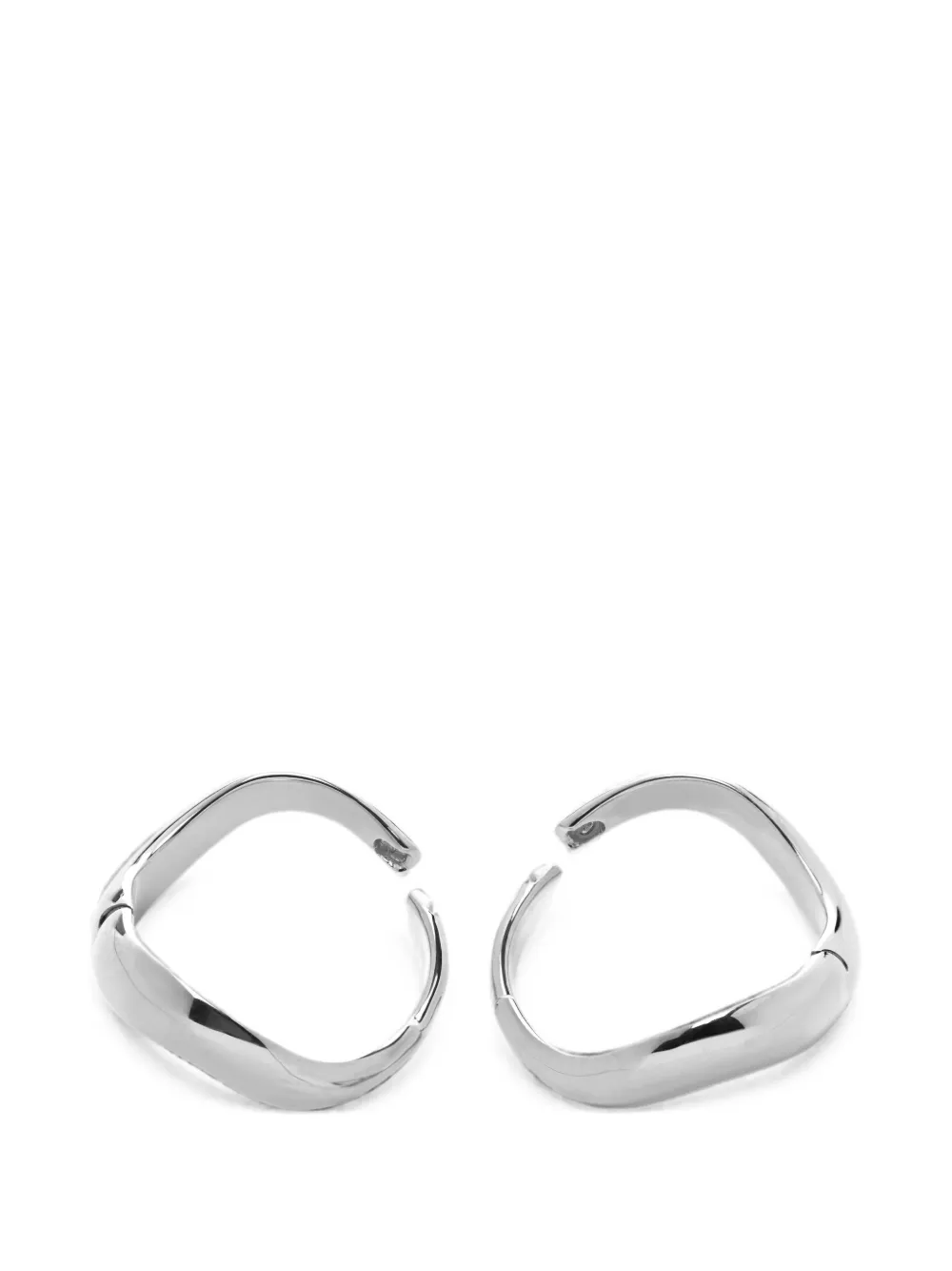 Monica Vinader Swirl hoop earrings - Silber