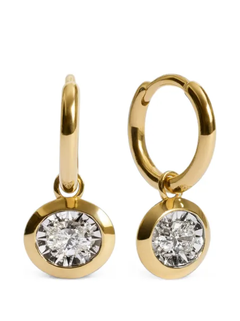 Monica Vinader Ovale Ohrringe mit Diamanten