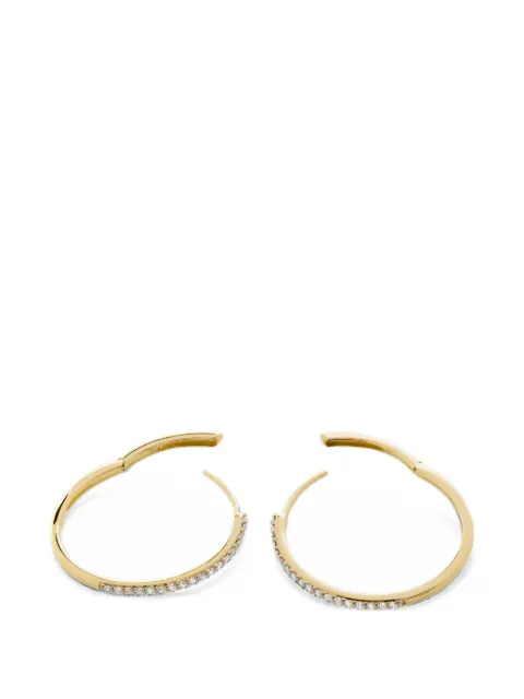 Monica Vinader pavé diamond medium hoop earrings