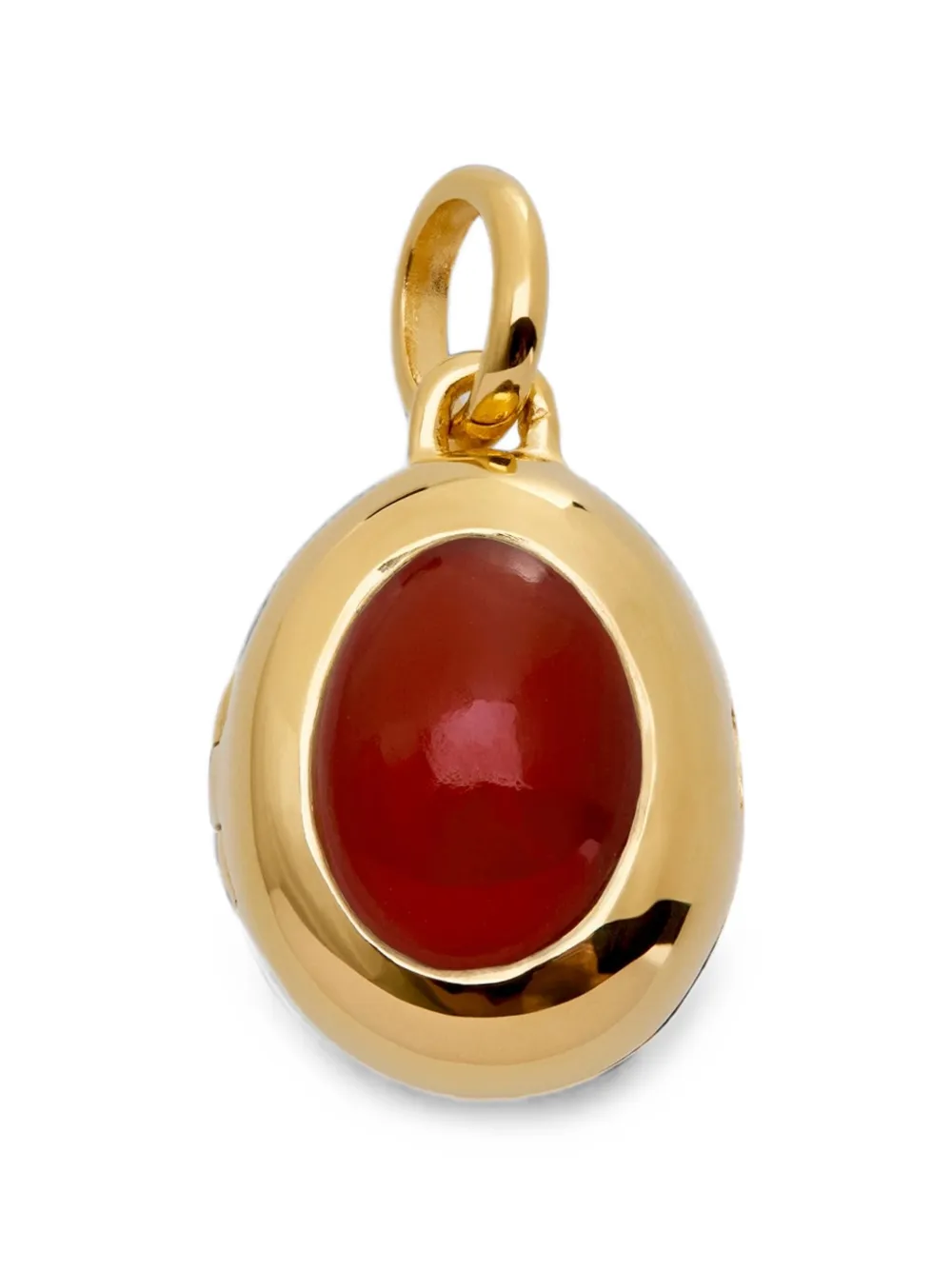 Monica Vinader January Birthstone Halskette mit Schloss - Gold