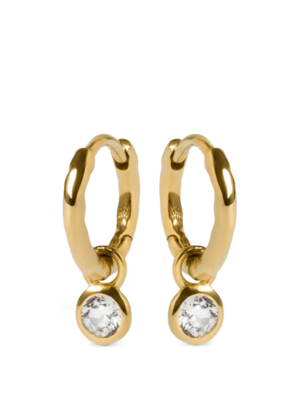 Monica Vinader Mini Huggies Ohrringe - Gold