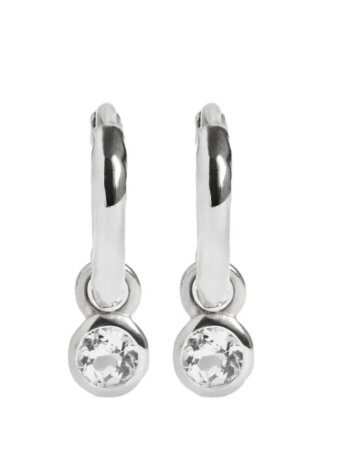 Monica Vinader white topaz huggie earrings